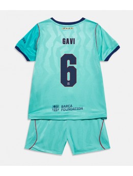 Otroški Nogometna dresi replika Barcelona Paez Gavi #6 Tretji 2026-27 Kratek rokav (+ hlače)